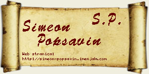 Simeon Popsavin vizit kartica